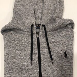 Men’s POLO Ralph Lauren grey heather full zip hoodie